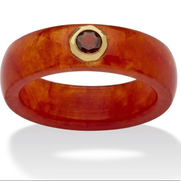 For The Creatives Jewelry - PURE RED JADE GARNET RING